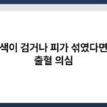 대변 색이 검거나 피가 섞였다면 대장 출혈 의심 4