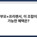 한부모+프리랜서, 이 조합이면 가능한 혜택은? 3