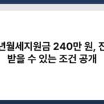 청년월세지원금 240만 원, 진짜 받을 수 있는 조건 공개 7