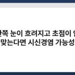 한쪽 눈이 흐려지고 초점이 안 맞는다면 시신경염 가능성 5