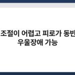 감정 조절이 어렵고 피로가 동반되면 우울장애 가능 3