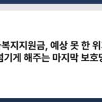 긴급복지지원금, 예상 못 한 위기를 넘기게 해주는 마지막 보호망 4