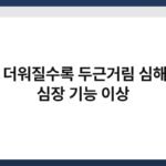 날이 더워질수록 두근거림 심해지면 심장 기능 이상 3