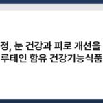 룩펠정, 눈 건강과 피로 개선을 위한 루테인 함유 건강기능식품 6