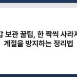 장갑 보관 꿀팁, 한 짝씩 사라지는 계절을 방지하는 정리법 5