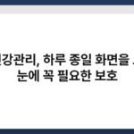 눈건강관리, 하루 종일 화면을 보는 눈에 꼭 필요한 보호 3