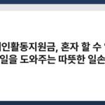 장애인활동지원금, 혼자 할 수 없는 일을 도와주는 따뜻한 일손 3