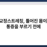 체형교정스트레칭, 틀어진 몸이 만성 통증을 부르기 전에 4