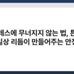 스트레스에 무너지지 않는 법, 튼튼한 일상 리듬이 만들어주는 안정 4