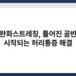 요통완화스트레칭, 틀어진 골반에서 시작되는 허리통증 해결 3