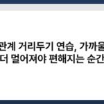 인간관계 거리두기 연습, 가까울수록 더 멀어져야 편해지는 순간 4