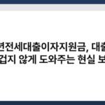 청년전세대출이자지원금, 대출이 무겁지 않게 도와주는 현실 보조 6