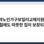 취약노인가구보일러교체지원금, 겨울철에도 따뜻한 집이 보장되는 삶 4