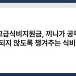 학교급식비지원금, 끼니가 공부에 방해되지 않도록 챙겨주는 식비 지원 4